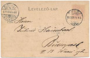 1899 (Vorläufer) Beszterce, Bistritz, Bistrita; Holzgasse, Rumänische Kirche / utca, román templom /...