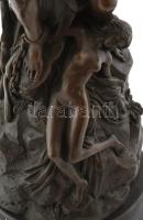 Auguste Moreau (1834-1917) után: Leláncolt Prométheusz Ethonnal és Ókeaniszokkal. Bronz, jelzett, hi...