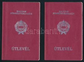 1982 A Magyar Népköztársaság által kiállított 2 db fényképes útlevél házaspár számára