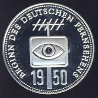 Németország 1989. "Német Televízió" Ag 20g emlékérem T:PP