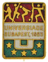 1965. Universiade Budapest műgyantás fém jelvény (20x15mm) T:AU