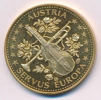 Ausztria ~1995. "ECU Österreich ECU - Anton Bruckner / Austria - Servus Europa" aranyozott...