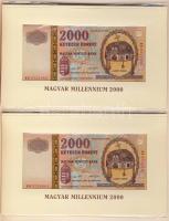 2000. 2000Ft "Millenium" (2x) egymásutáni sorszámmal T:I Eredeti bontatlan díszcsomagolásban!