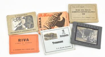 cca 1920-1940 6 db háború előtti turisztikai fénykép sorozat külföldi városokkal