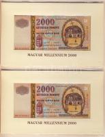 2000. 2000Ft "Millenium" (2x) egymásutáni sorszámmal T:I Eredeti bontatlan díszcsomagolásban!