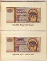 2000. 2000Ft "Millenium" (2x) egymásutáni sorszámmal T:I Eredeti bontatlan díszcsomagolásban!