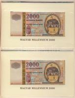 2000. 2000Ft "Millenium" (2x) egymásutáni sorszámmal T:I Eredeti bontatlan díszcsomagolásban!