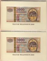 2000. 2000Ft "Millenium" (2x) egymásutáni sorszámmal T:I Eredeti bontatlan díszcsomagolásban!