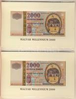 2000. 2000Ft "Millenium" (2x) egymásutáni sorszámmal T:I Eredeti bontatlan díszcsomagolásban!