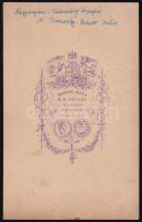 cca 1870 Női portré, keményhátú fotó Borsos pesti műterméből, hátoldalon feliratozva, 17×10,5 cm