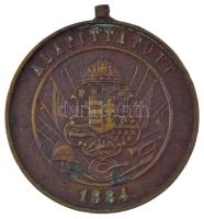 ~1900. "A Magyar Országos Tűzoltó Szövetség 5 éves Szolgálati Érme" bronz kitüntetés szala...