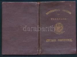 1933 Magyar személy részére kiállított fényképes brazil munkakönyv