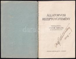 1942 Állatorvosi receptgyűjtemény, ritka, 39p