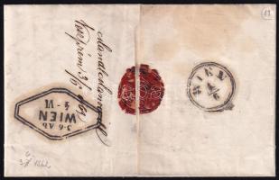 5kr pár levélen "VESZPRIM" - Wien 5kr pair on cover "VESZPRIM" - Wien