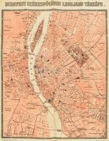 cca 1910 Budapest Székesfőváros térképe jó állapotban, hajtva 38x58 cm