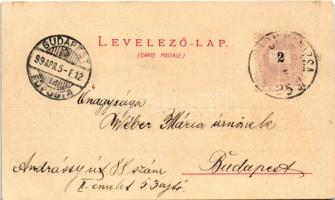 1899 (Vorläufer!) Budapest, Népszínház, Lánchíd, Andrássy út villamossal. Magyar Automatagyár és köl...