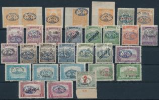 Debrecen I. 1919 30 db bélyeg Bodor vizsgálójellel, közte elcsúszott felülnyomások (23.550)