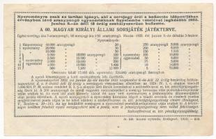 Budapest 1933. "Egész-Sorsjegy a 60. Magyar Királyi Állami Sorsjátékra" 3P értékben T:F ki...