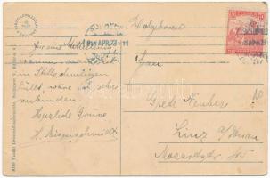 1918 Budapest I. Királyi Várbazár. Vasúti levelezőlapárusítás 8799. (EK)