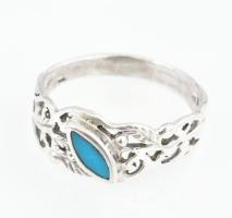 Ezüst(Ag) gyűrű türkizzel és karkötő, jelzett, bruttó: 4,8 g