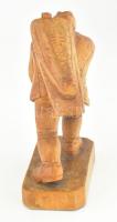 Csorvássy István (1912-1986): Favágó. Faragott fa, hibátlan, jelzett, m: 19,5 cm