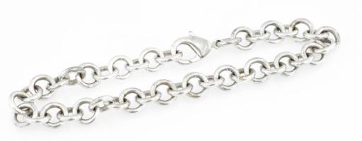 Ezüst(Ag) karkötő, jelzett, h: 20 cm, nettó: 20 g