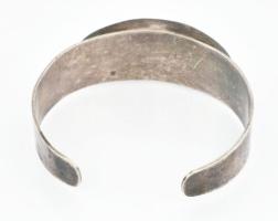 Ezüst(Ag) karperec gyöngyház berakással, jelzett, 6×5 cm, bruttó: 42,1 g