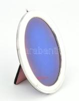 Ezüst(Ag) rátétes képkeret, jelzett, belső méret: 13,5×8,5 cm, külső méret: 16,5×11 cm
