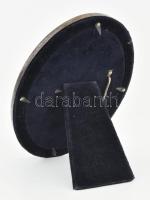 Ezüst(Ag) rátétes képkeret, jelzett, belső méret: 13,5×8,5 cm, külső méret: 16,5×11 cm
