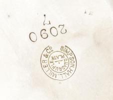 1893 Simpson Hall Miller & Co. teakiöntő, fém, jelzéssel, kis kopással és egy kis ütődéssel, m: ...