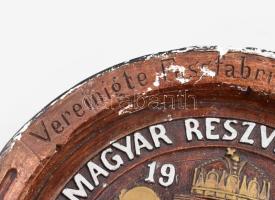 cca 1920-1930 Első Magyar Részvény-Serfőzde, Budapest Kőbánya festett gipsz reklám, korának megfelel...