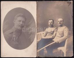 Katonai portrék, 2 db fotó, 9×13 cm