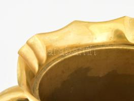 cca 1890-1900 J. P. Kayser & Son puttó figurális díszítményekkel nagy méretű bronz kaspó, jelzés...