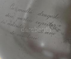 cca 1890-1900 J. P. Kayser & Son puttó figurális díszítményekkel nagy méretű bronz kaspó, jelzés...