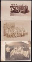Német tengerész csoportképek, 3 db fotó, 9×13 cm