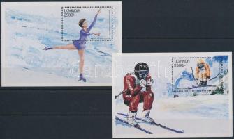 Winter olympics set, mini sheet, blocks, Téli olimpiai játékok, Nagano sor + kisív + blokkok