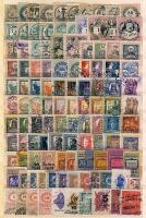 1868-tól 154db klf magyar okmánybélyeg egy nagy alakú berakólap két oldalán