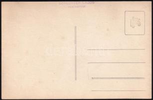 cca 1930-1940 M. kir. csendőr laktanya épülete ismeretlen településen, fotólap, a hátoldalon pecsétt...