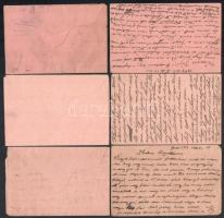 1916-1918 6 db tábori postai levelezőlap S.M.S. Szamos Krámmer Nándor kormányos úrnak címezve