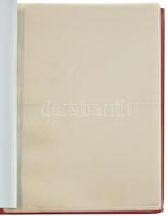 "Münz Briefe aus aller Welt" piros, plüssborítású, négygyűrűs album, 35db kettes osztású b...