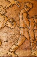 Csorvássy István (1912-1986): A székelyek története. Faragott fa, fa lapon. A neves erdélyi szobrász...