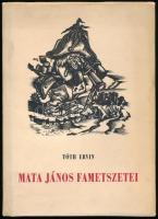 Tóth Ervin: Mata János fametszetei. Számozott példány. Mata János fametszeteivel. Debrecen, 1962, Tudományos Ismeretterjesztő Társulat Hajdú-Bihar megyei szervezete, 25+3 p.+32 t. Kiadói félvászon-kötésben, kiadói szakadt illusztrált papír védőborítóban.   "A Magyar Bibliofil Társaság tagjai részére ötszáz számozott, könyvárusi forgalomba nem kerülő példány készült a szerző aláírásával."  Számozott (105./500) példány. A szerző, Tóth Ervin (1910-1999) által Koós Judit (1923-2006) művészettörténész, műkritikus részére DEDIKÁLT példány.