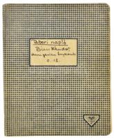 Cca 1930, Biacs Nándor cserkész hitelesített tábori naplója, táborvezető által lepecsételve.