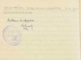 Cca 1930, Biacs Nándor cserkész hitelesített tábori naplója, táborvezető által lepecsételve