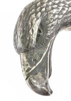 Ezüst (Ag) sasfejes sétabot, jelzéssel, szép állapotban, m: 86 cm