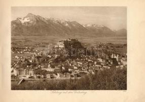 cca 1920 Salzburg und Umgebung. Salzburgot ábrázoló 20 fekete-fehér képet tartalmazó kiadvány. Salzburg, Karl Juirschek, 20 t.