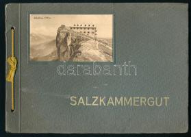 cca 1920-1930 Salzkammergut. Salzkammergutot ábrázoló 15 fekete-fehér képet tartalmazó kiadvány. Gmunden, F. E. Brandt, kissé szakadt gerinccel, 1+15 t.