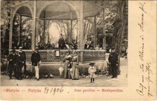 1906 Pöstyén, Piestany; Zenepavilon / Musikpavillon / music pavilion (fa)