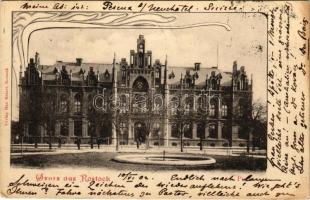 1902 Rostock, Post / post office. Art Nouveau (EK)