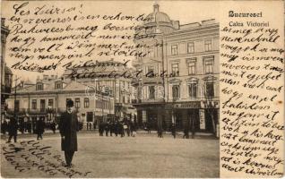1906 Bucharest, Bukarest, Bucuresti, Bucuresci; Calea Victoriei / street view, shops (EK)